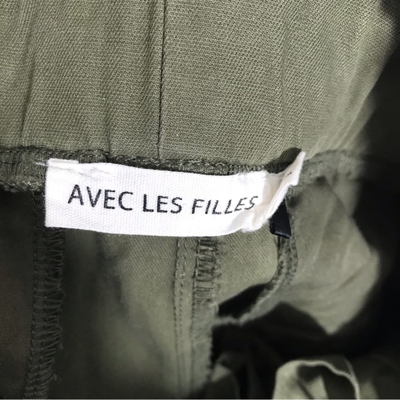 Avec Les Filles Green Cotton Pants - Picture 11 of 13